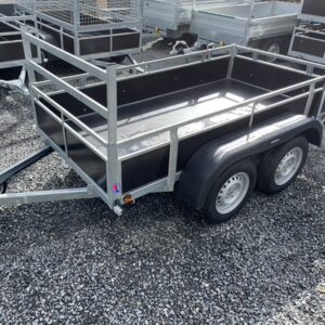 Remolque de madera con doble eje