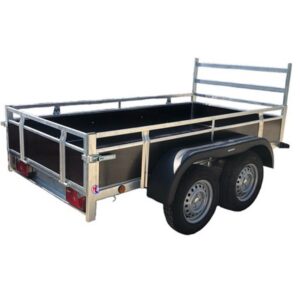 Remolque de madera con doble eje